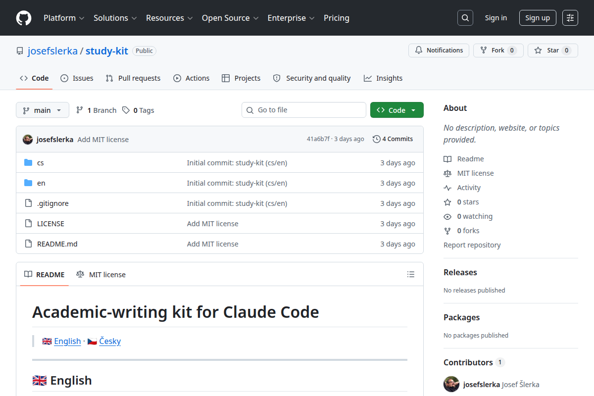 Academic-writing kit for Claude Code screenshot