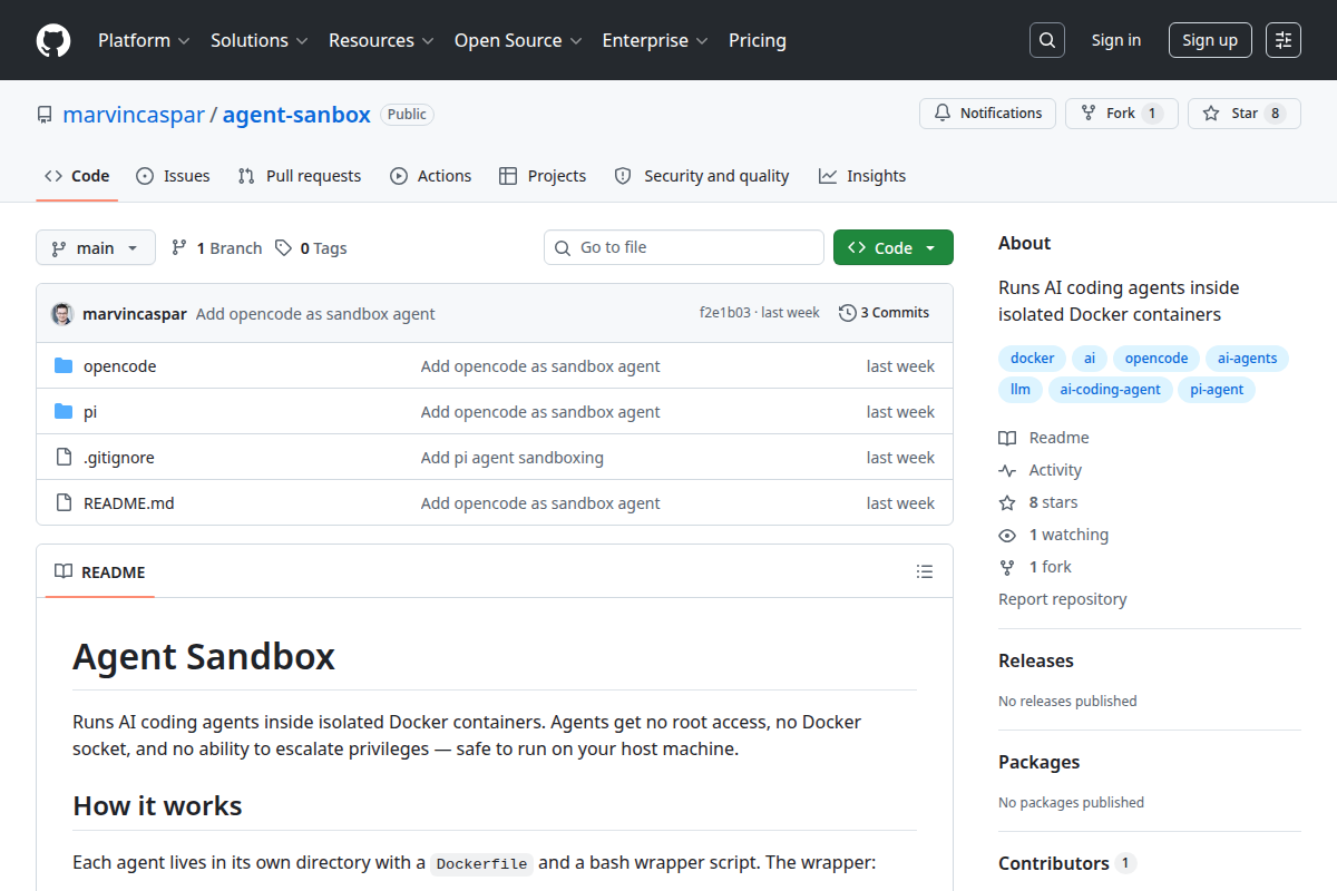 Agent Sandbox screenshot