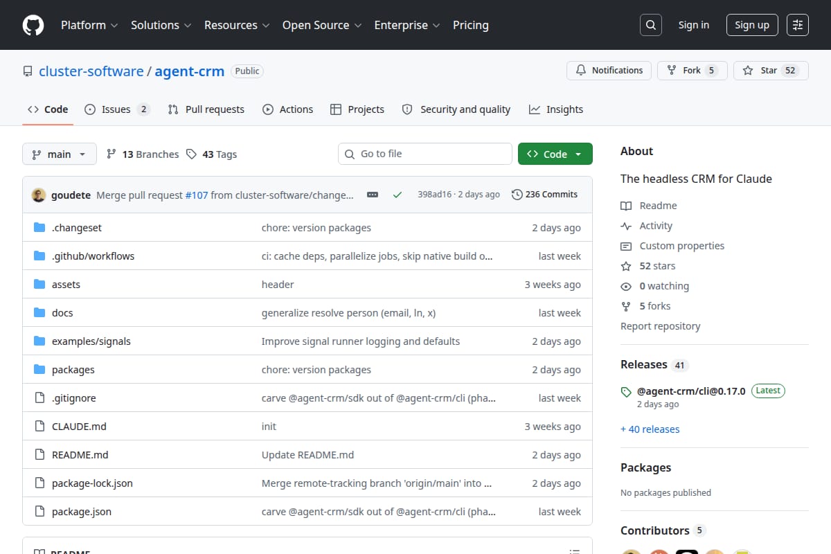 AgentCRM – Headless CRM for Claude Code thumbnail