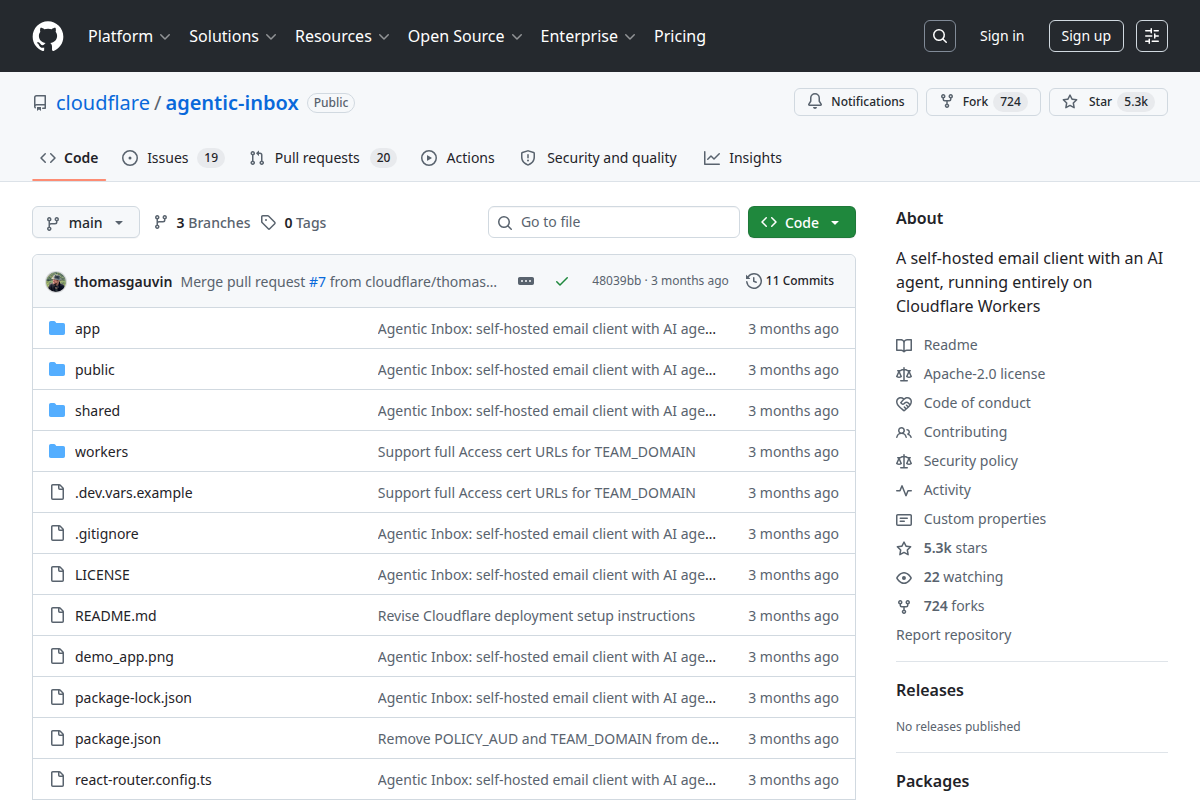 Agentic Inbox screenshot