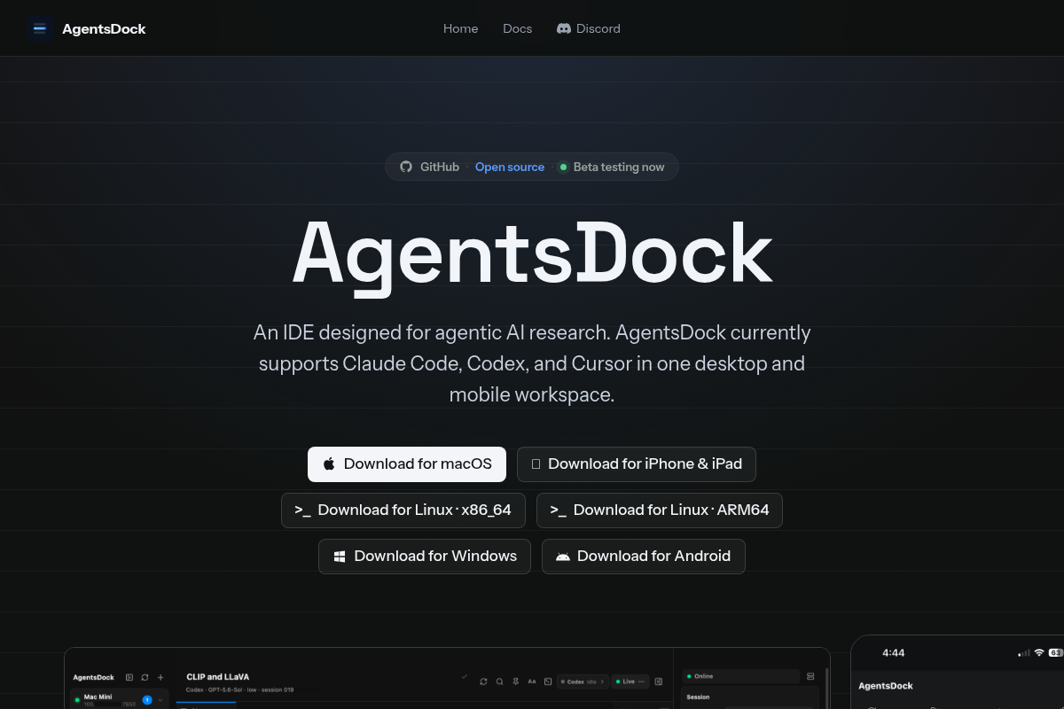 AgentsDock screenshot