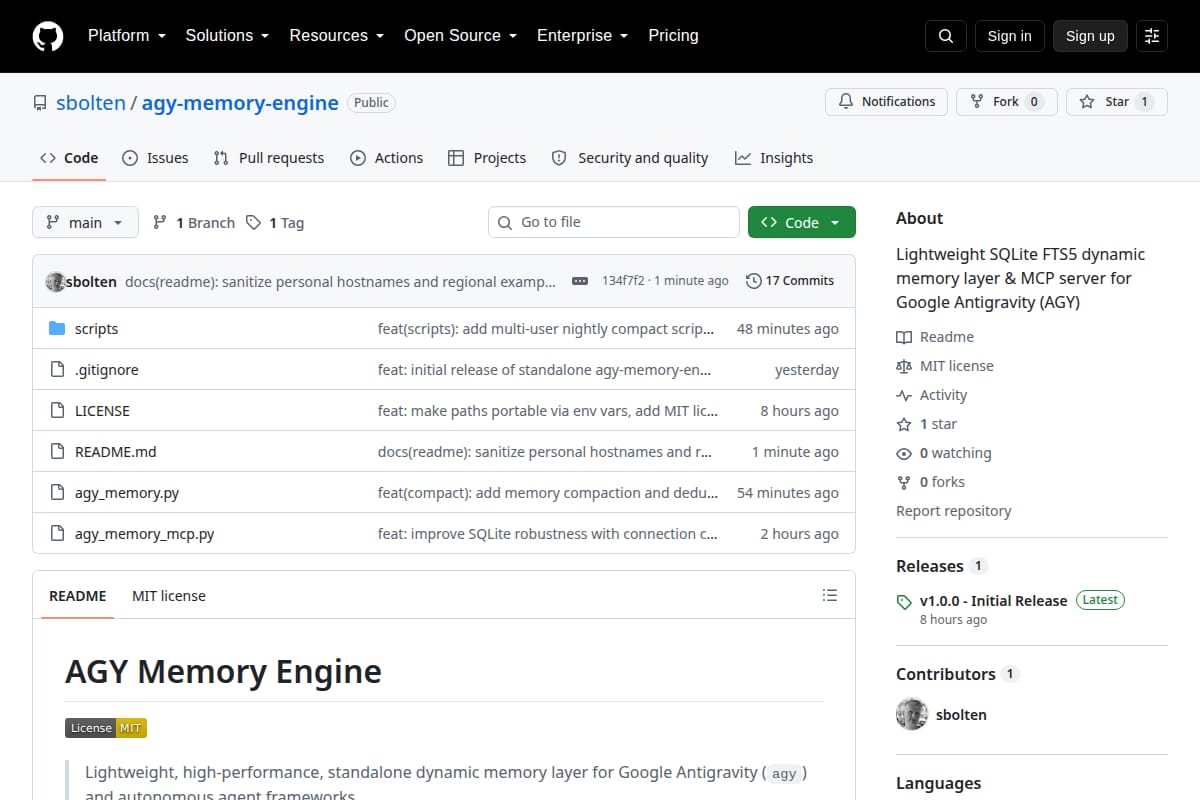 AGY Memory Engine thumbnail