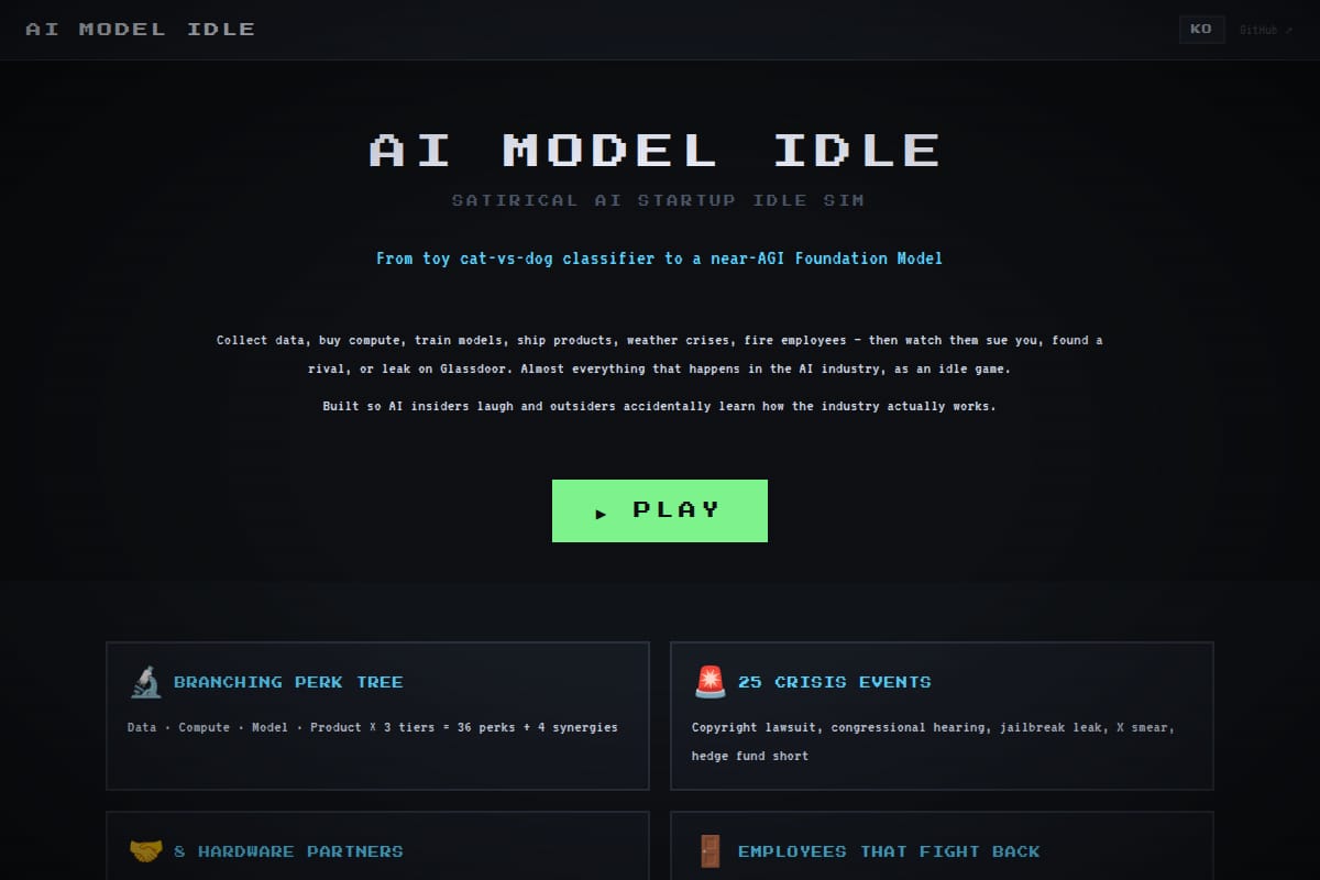 AI Model Idle · 인공지능 키우기 thumbnail