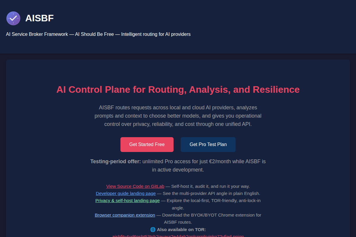 AISBF screenshot