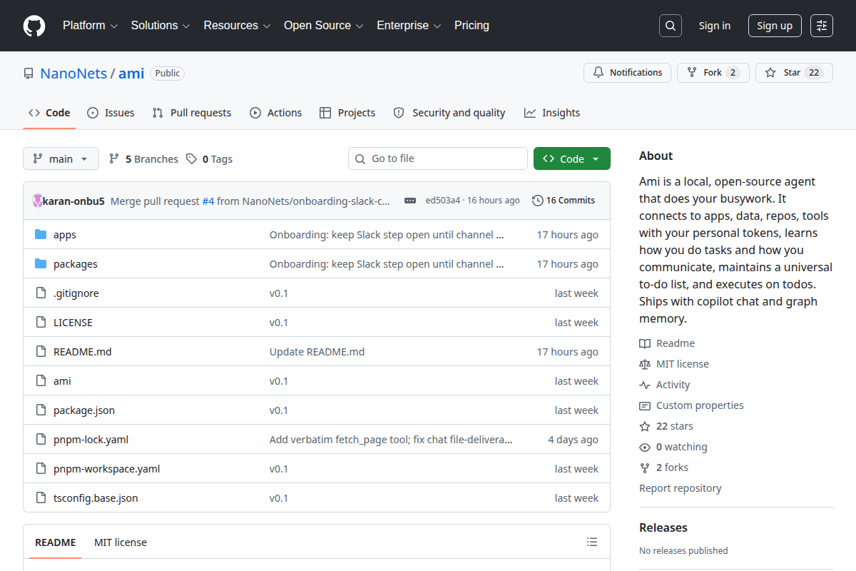 Ami screenshot