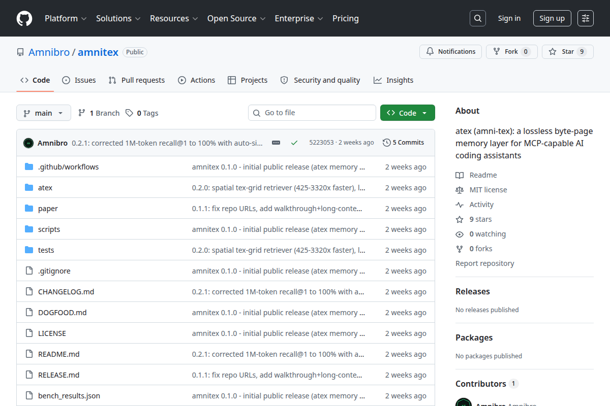 Amnitex screenshot