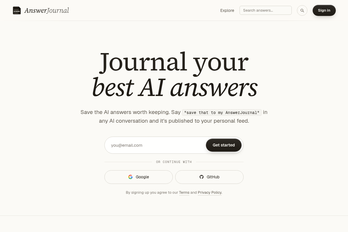 AnswerJournal screenshot