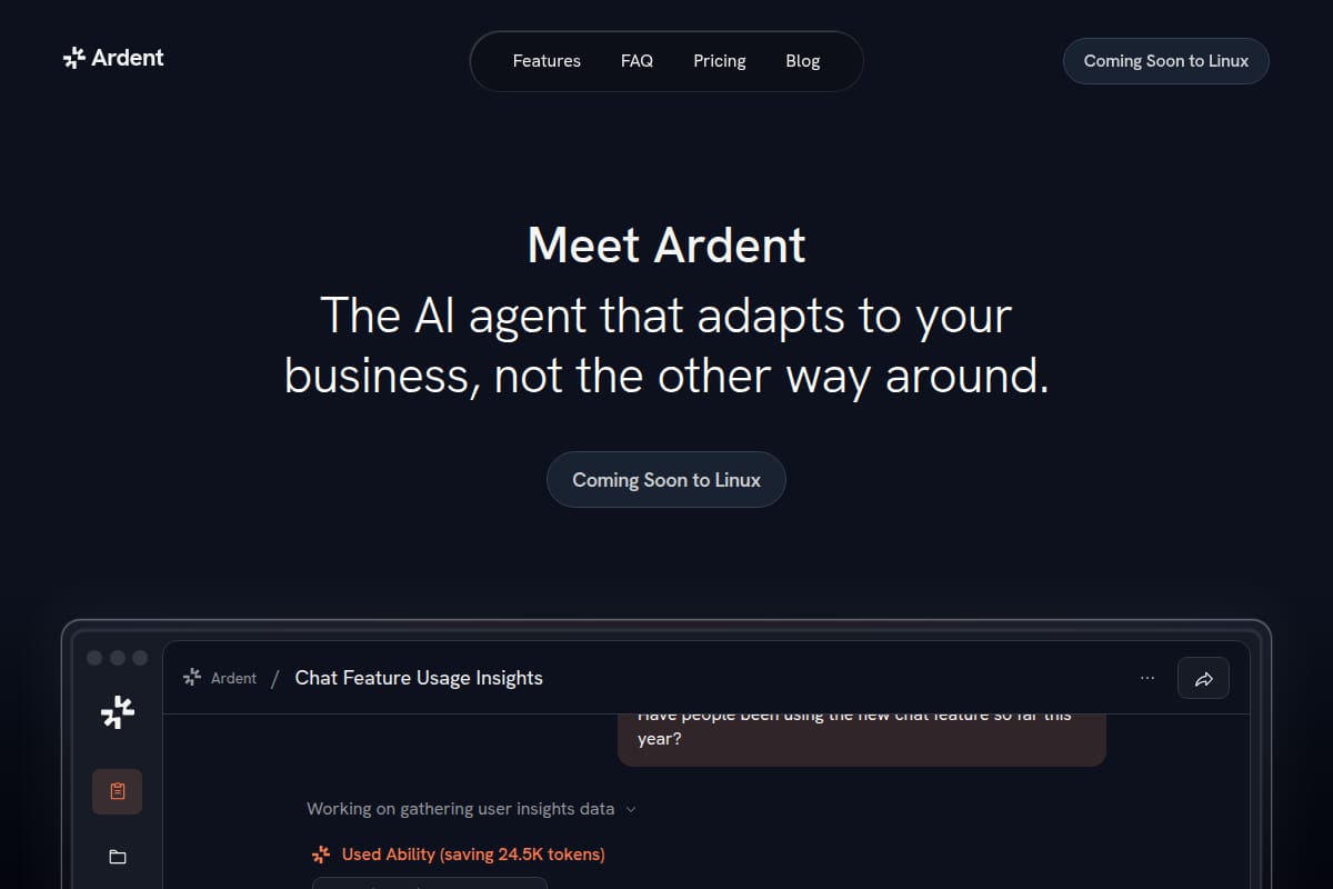Ardent AI screenshot