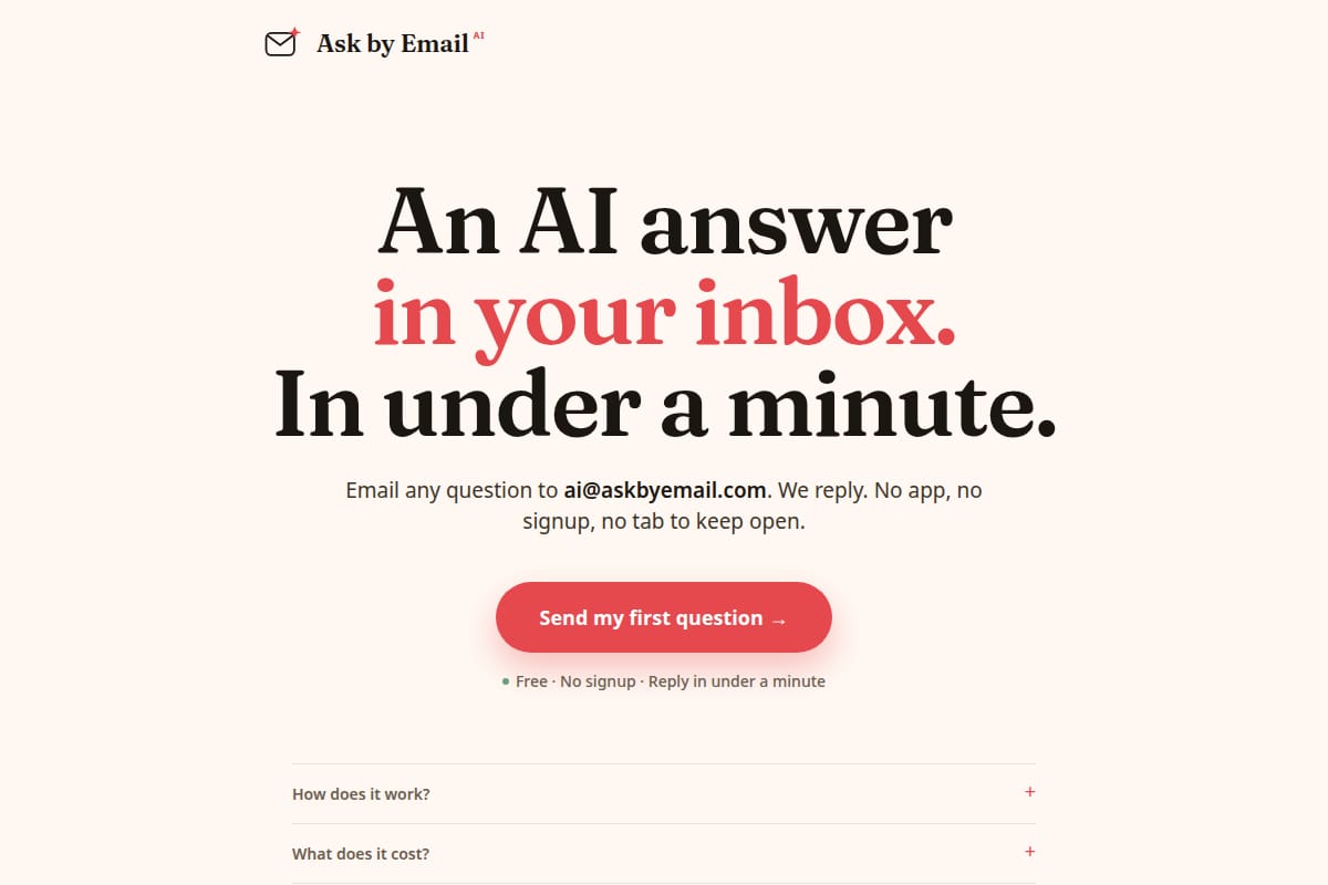 Ask by Email thumbnail