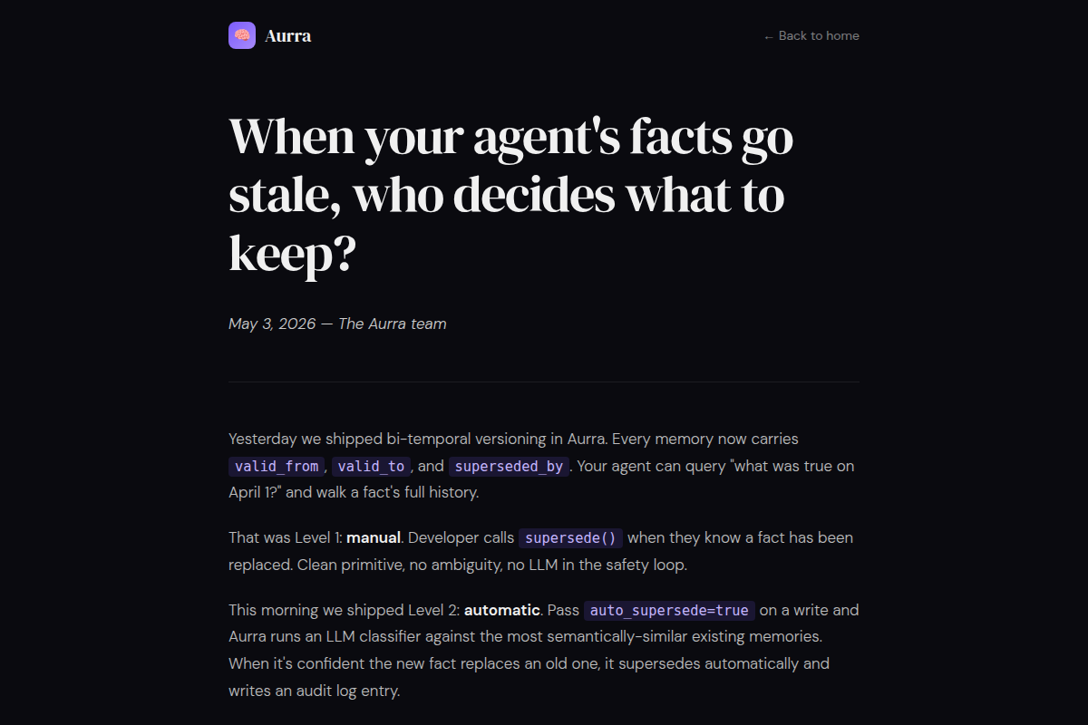 Aurra screenshot