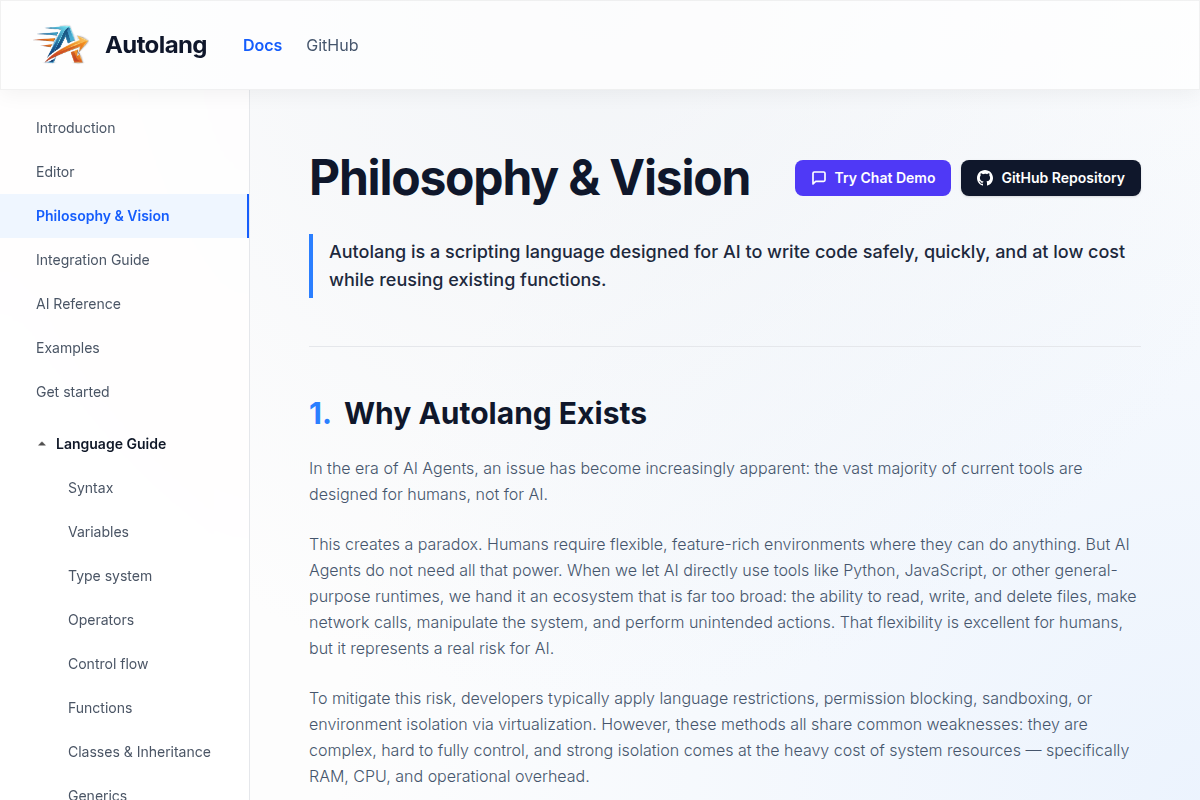 Autolang screenshot