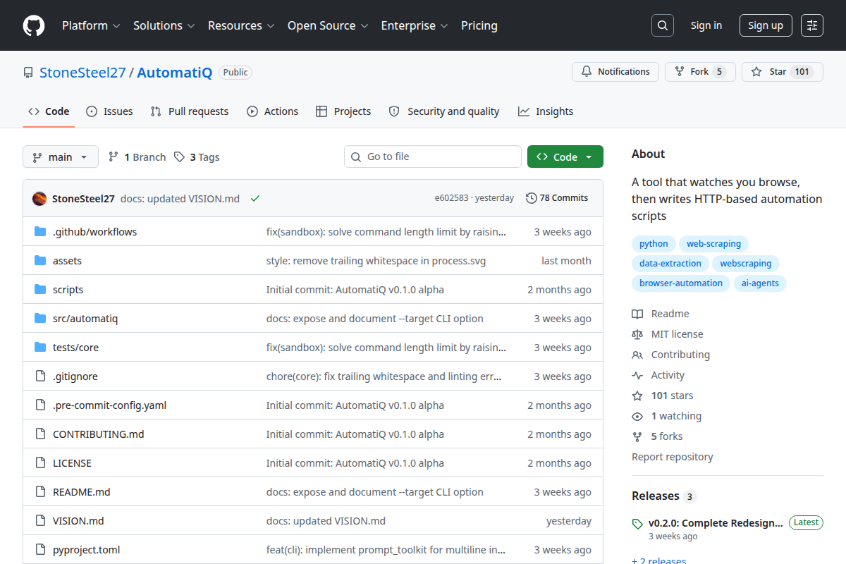 AutomatiQ screenshot