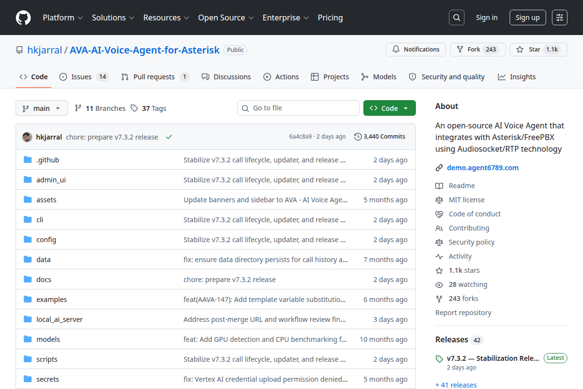 AVA AI Voice Agent for Asterisk screenshot