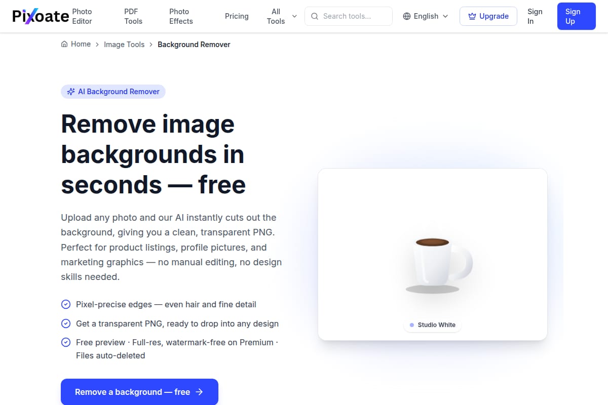 Background Remover by Pixoate thumbnail