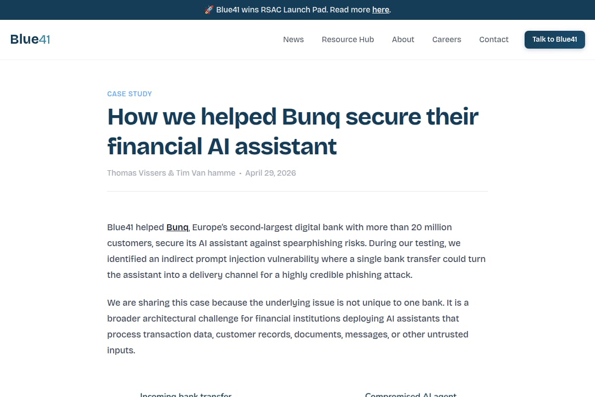 Blue41: Securing a financial AI assistant thumbnail