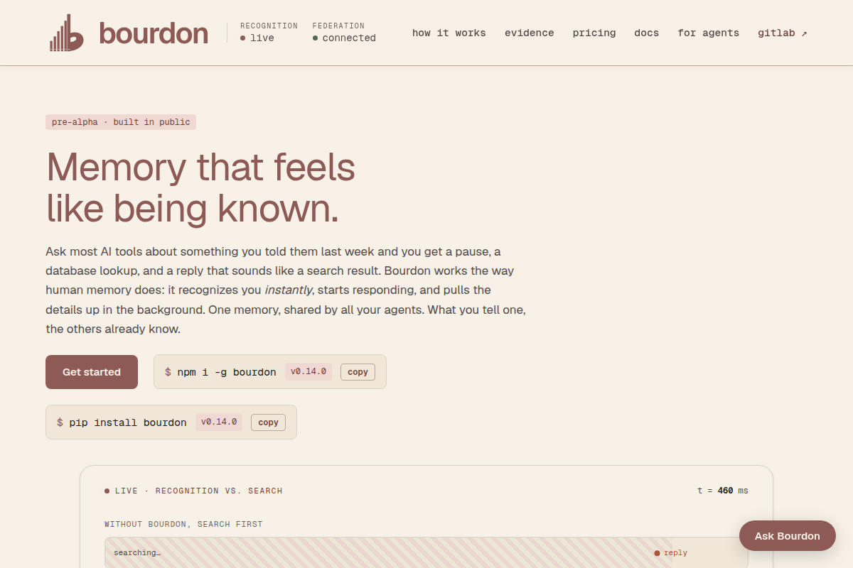 Bourdon screenshot