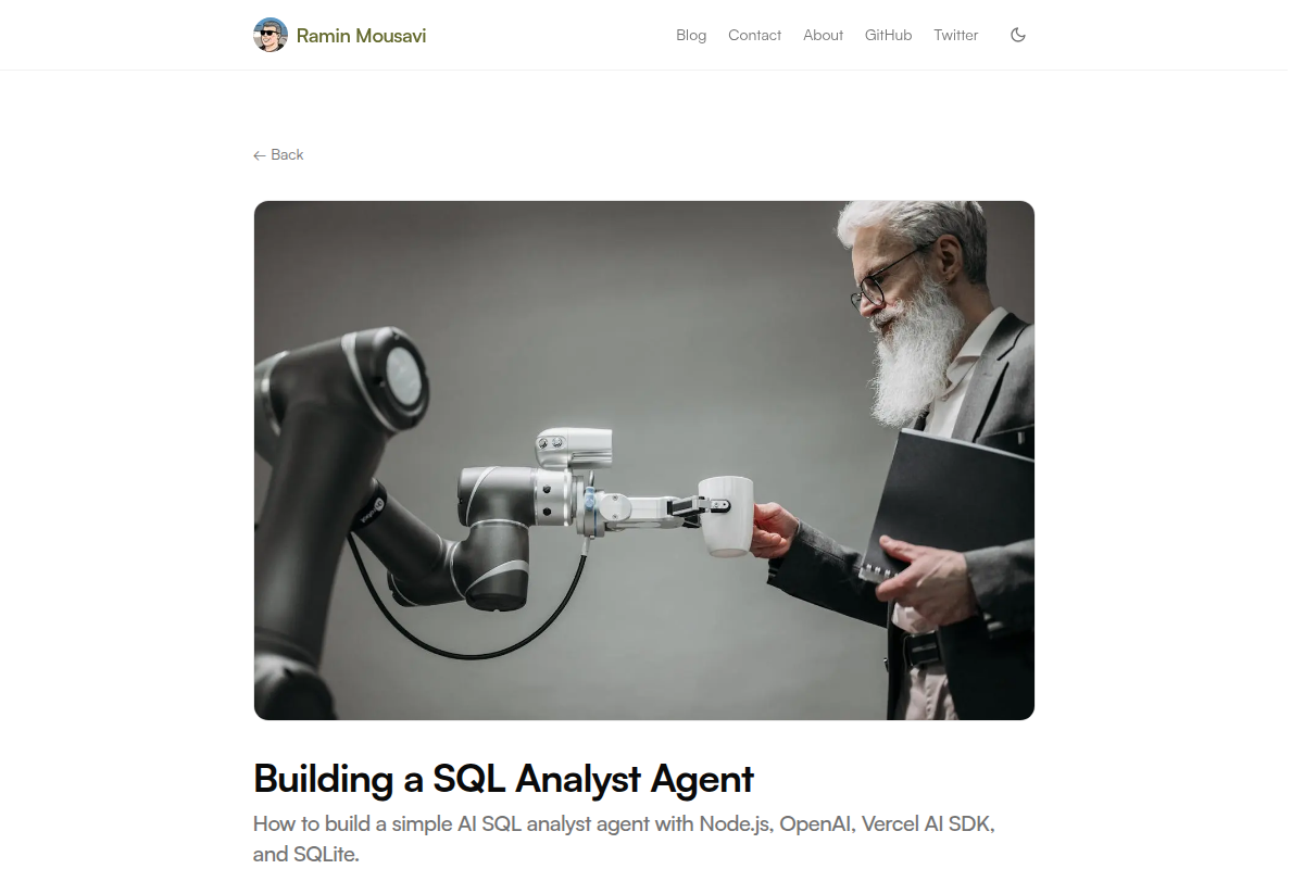 Building a SQL Analyst Agent screenshot