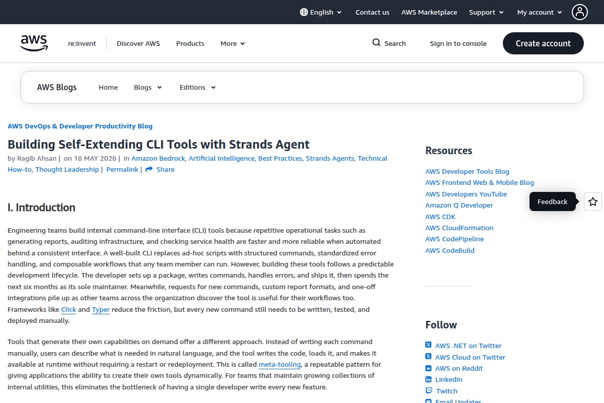 Building Self-Extending CLI Tools with Strands Agent thumbnail