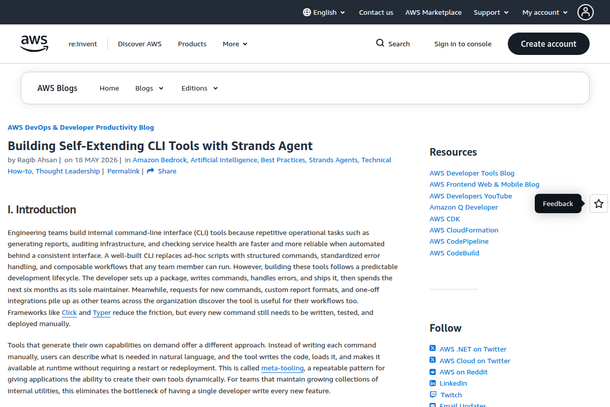Building Self-Extending CLI Tools with Strands Agent screenshot
