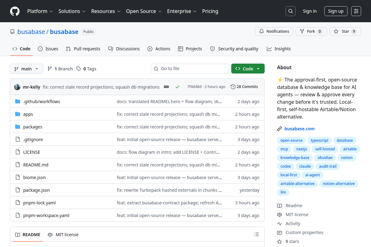 Busabase screenshot