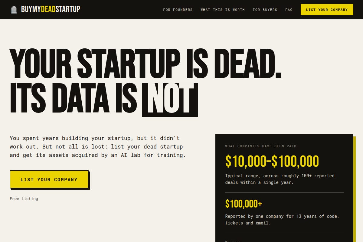 BuyMyDeadStartup thumbnail