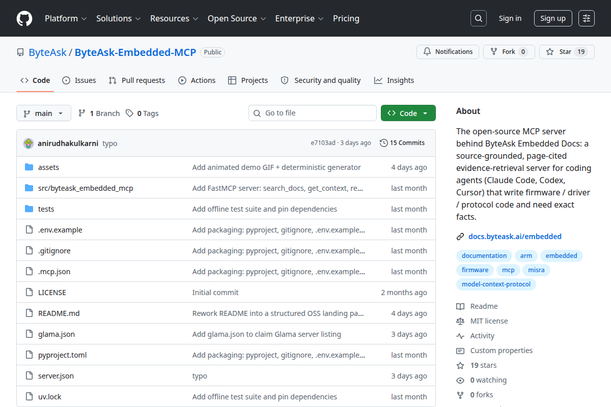 ByteAsk Embedded MCP screenshot