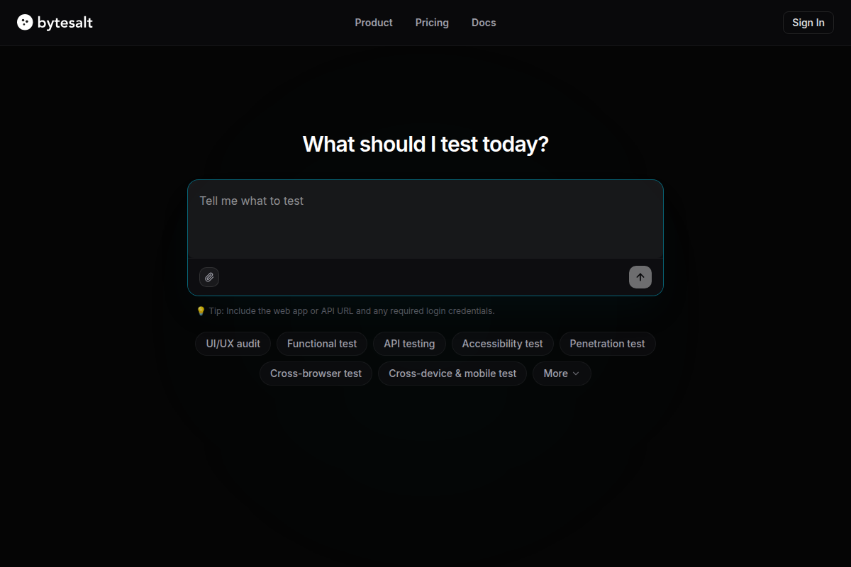 Bytesalt screenshot
