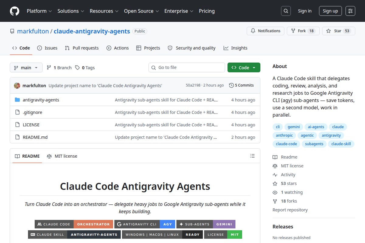 Claude Code Antigravity CLI Agents Skill thumbnail