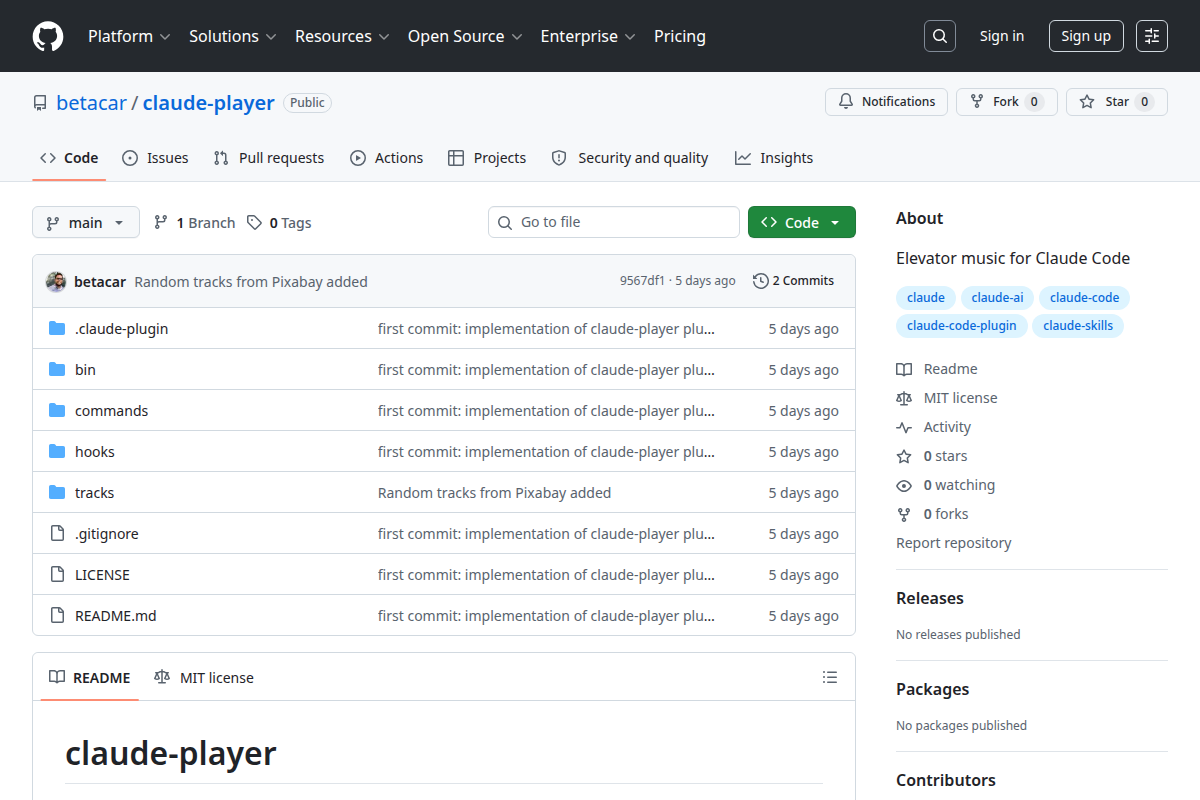 Claude Player screenshot
