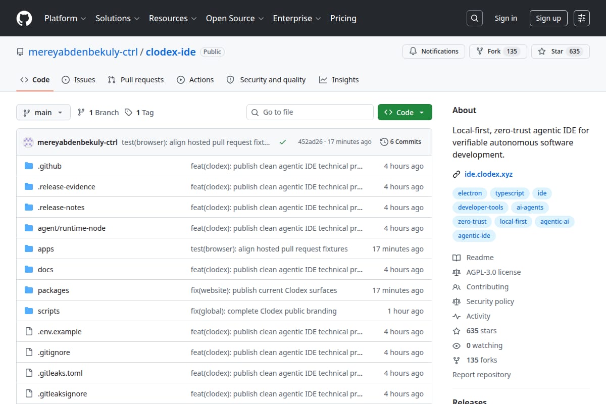 Clodex screenshot