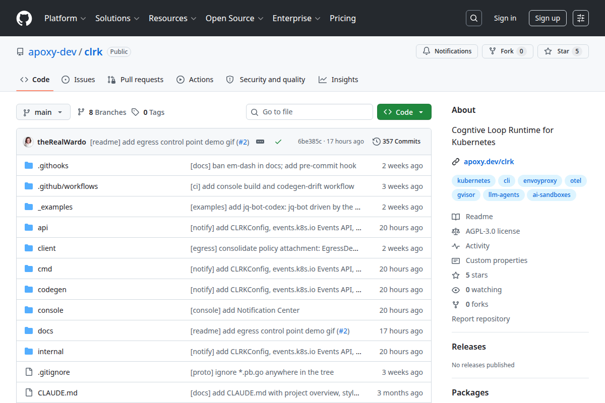 CLRK screenshot