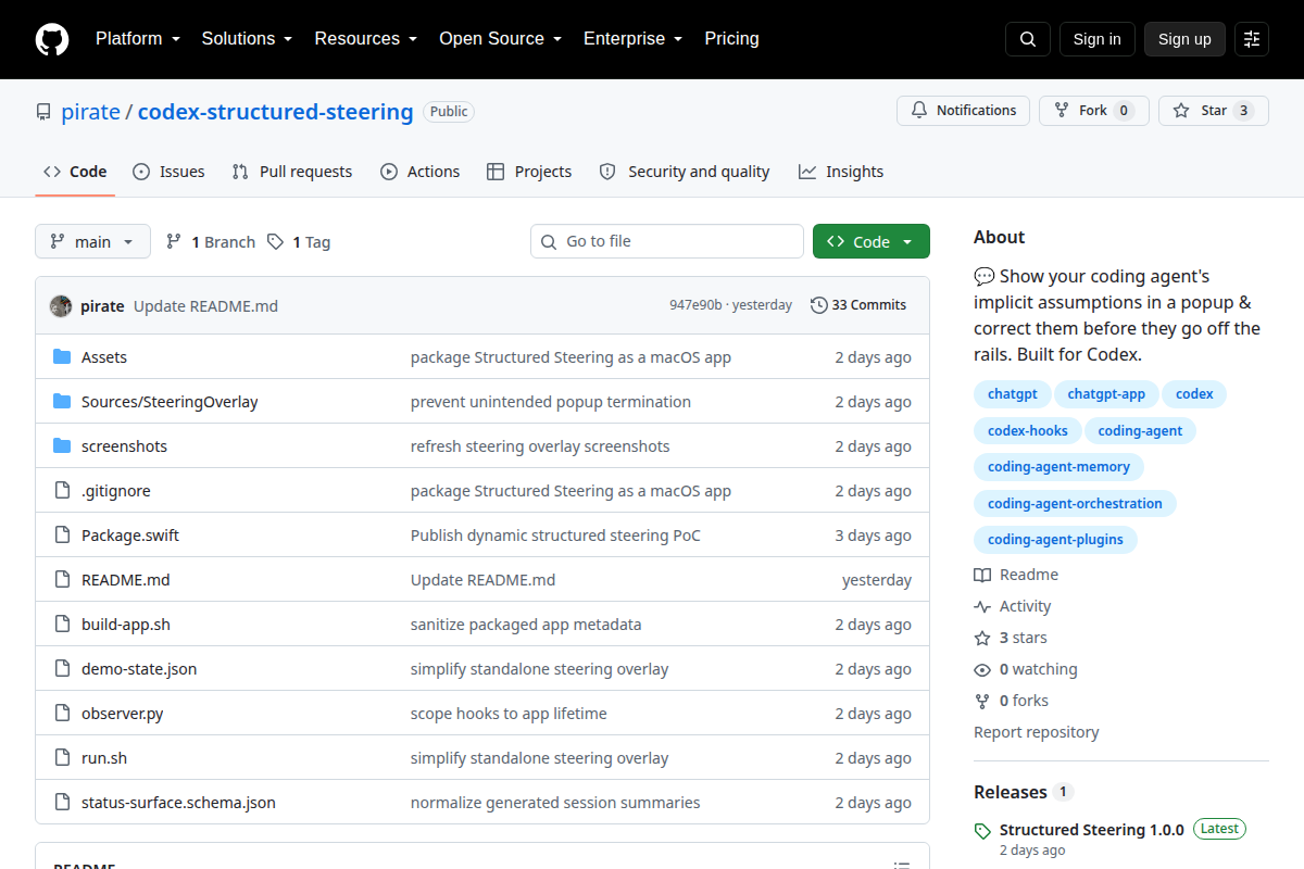 codex-structured-steering screenshot