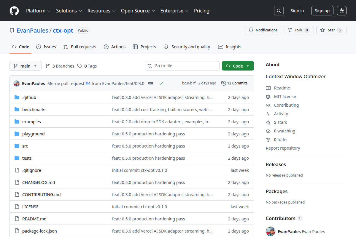 Ctx-opt screenshot