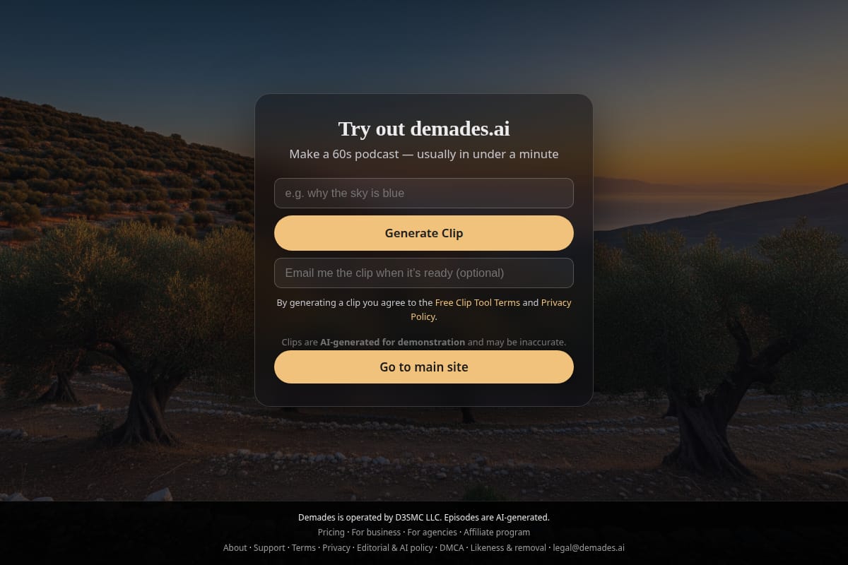 Demades screenshot