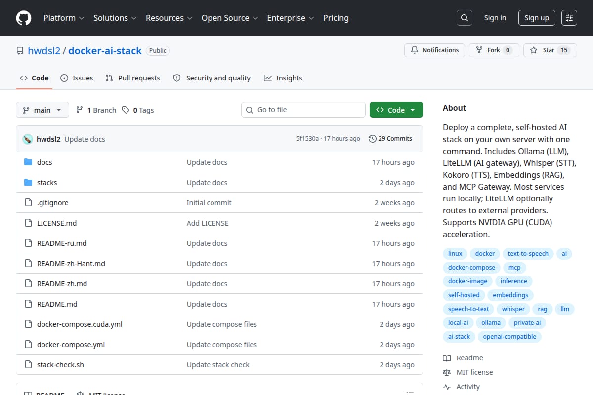 Docker AI Stack thumbnail