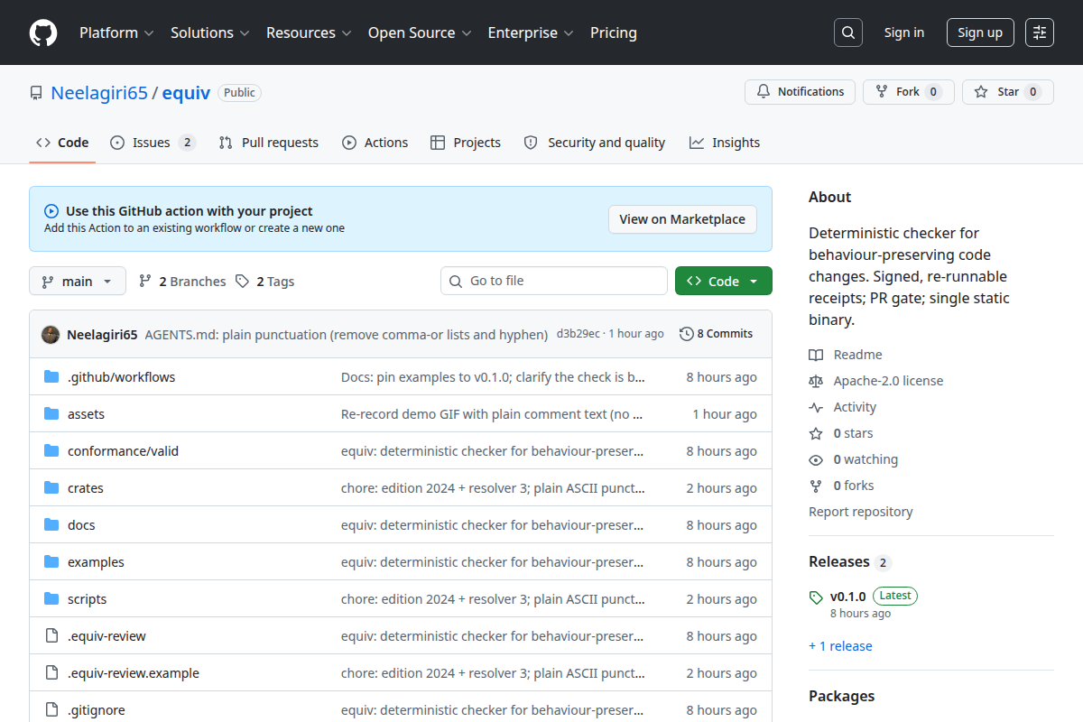 Equiv screenshot