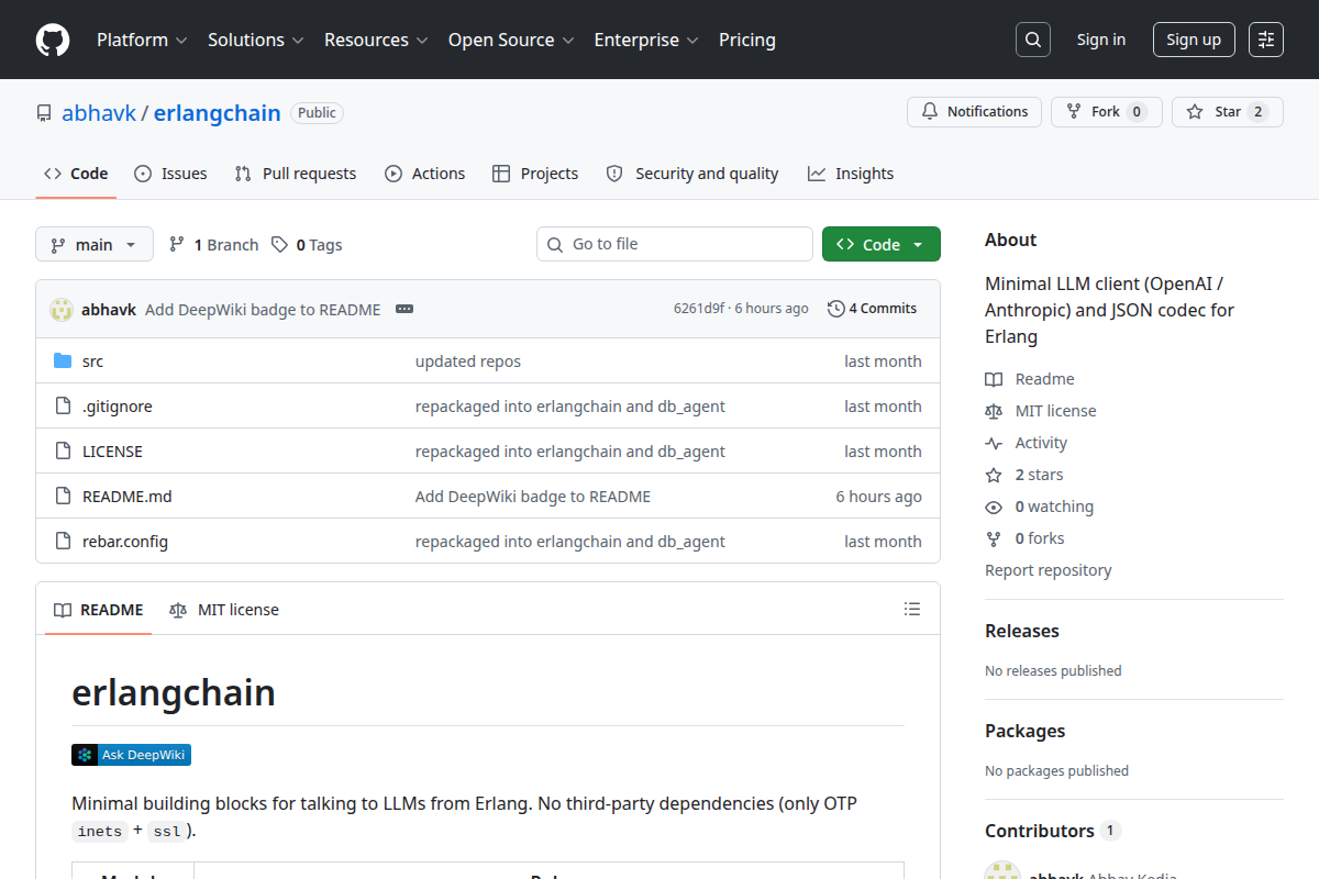 erlangchain screenshot