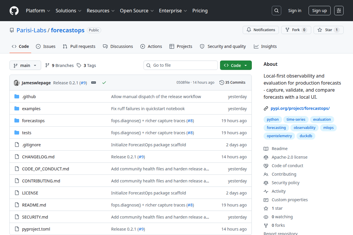 ForecastOps screenshot