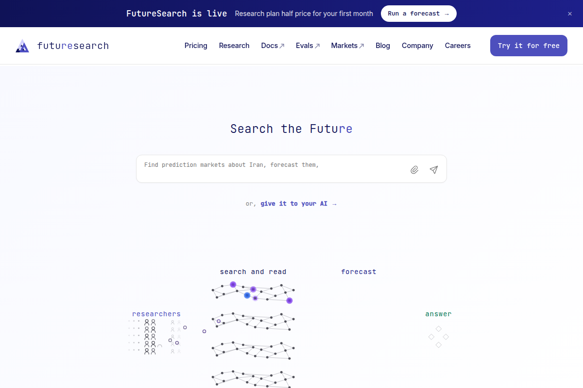 FutureSearch screenshot