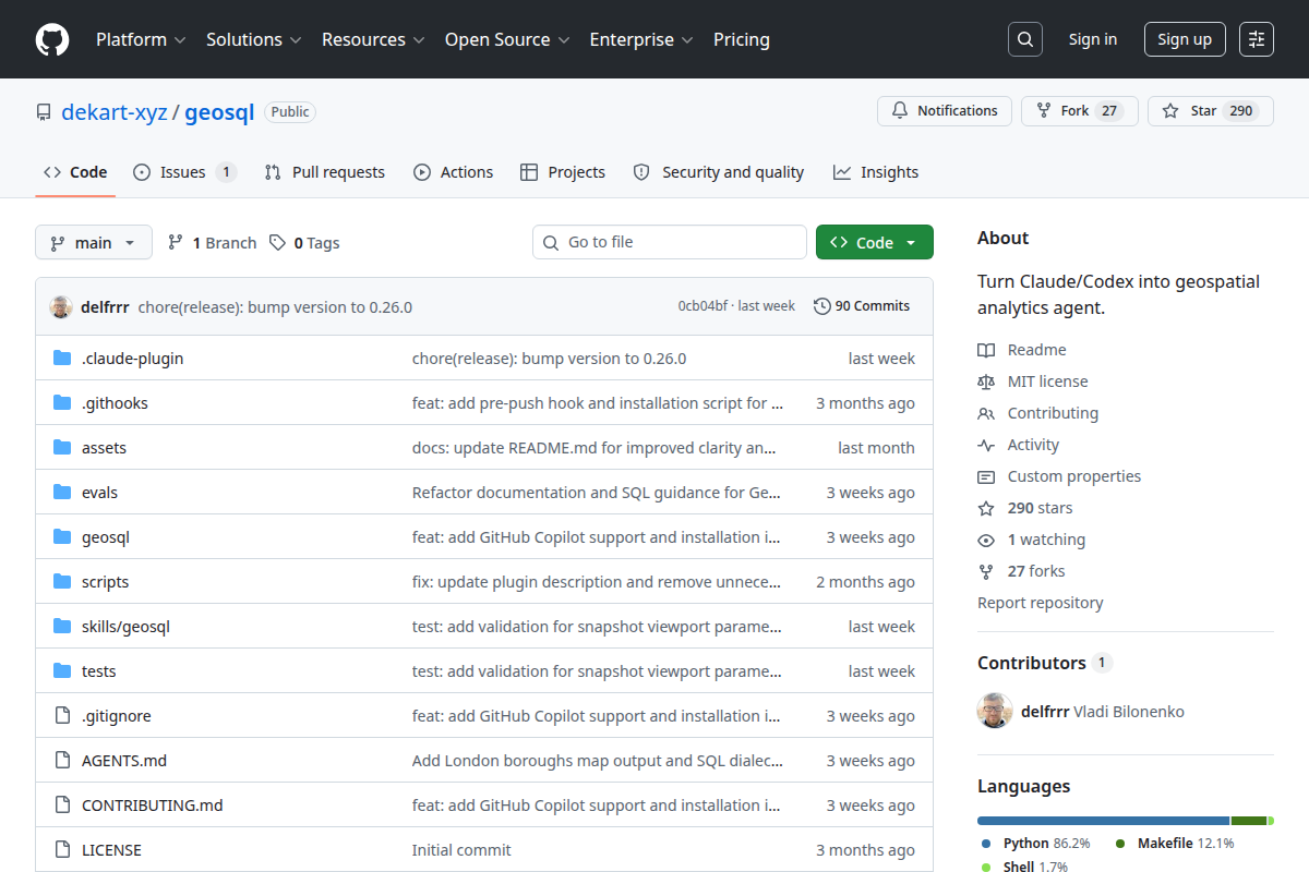 GeoSQL screenshot