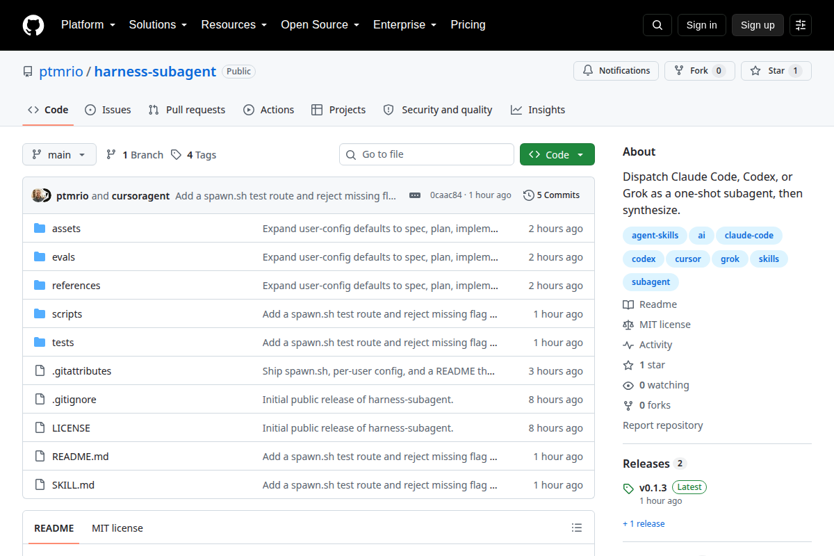 harness-subagent screenshot
