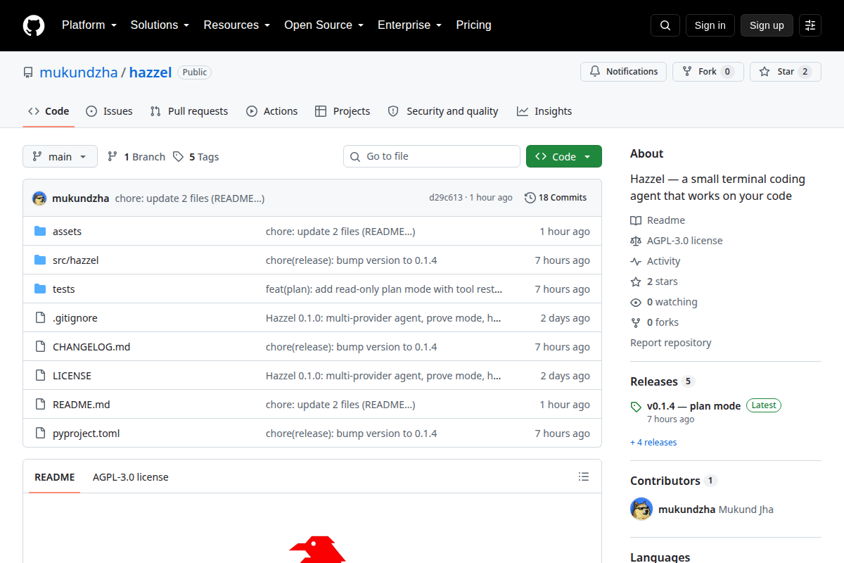 Hazzel screenshot