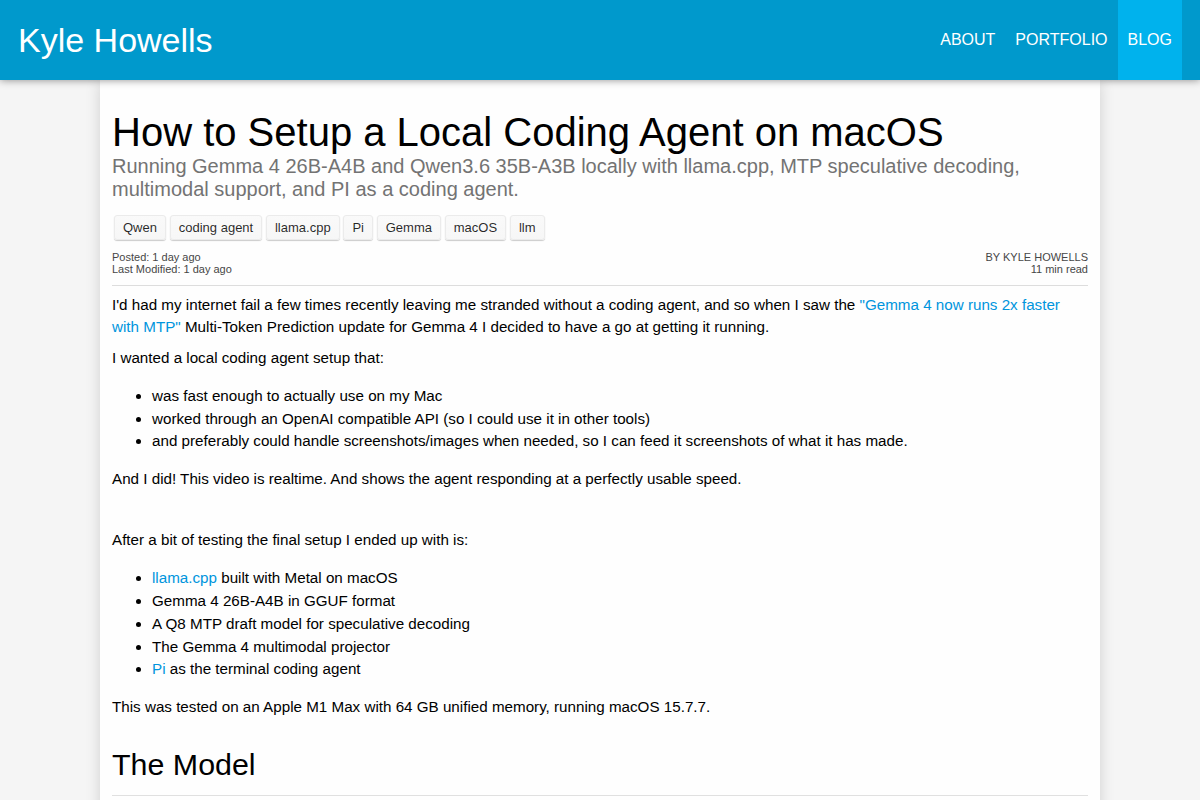 How to Setup a Local Coding Agent on macOS screenshot