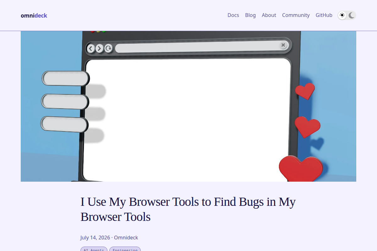 I Use My Browser Tools to Find Bugs in My Browser Tools screenshot