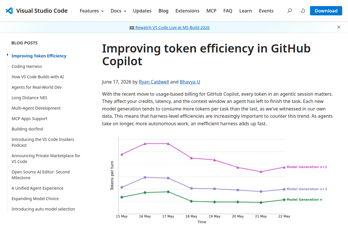 Improving token efficiency in GitHub Copilot screenshot