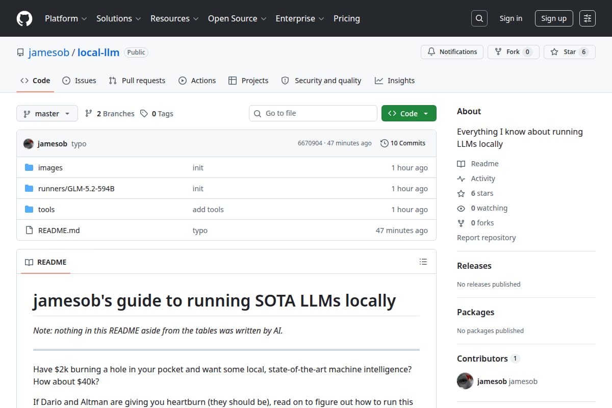Jamesob's guide to running SOTA LLMs locally thumbnail