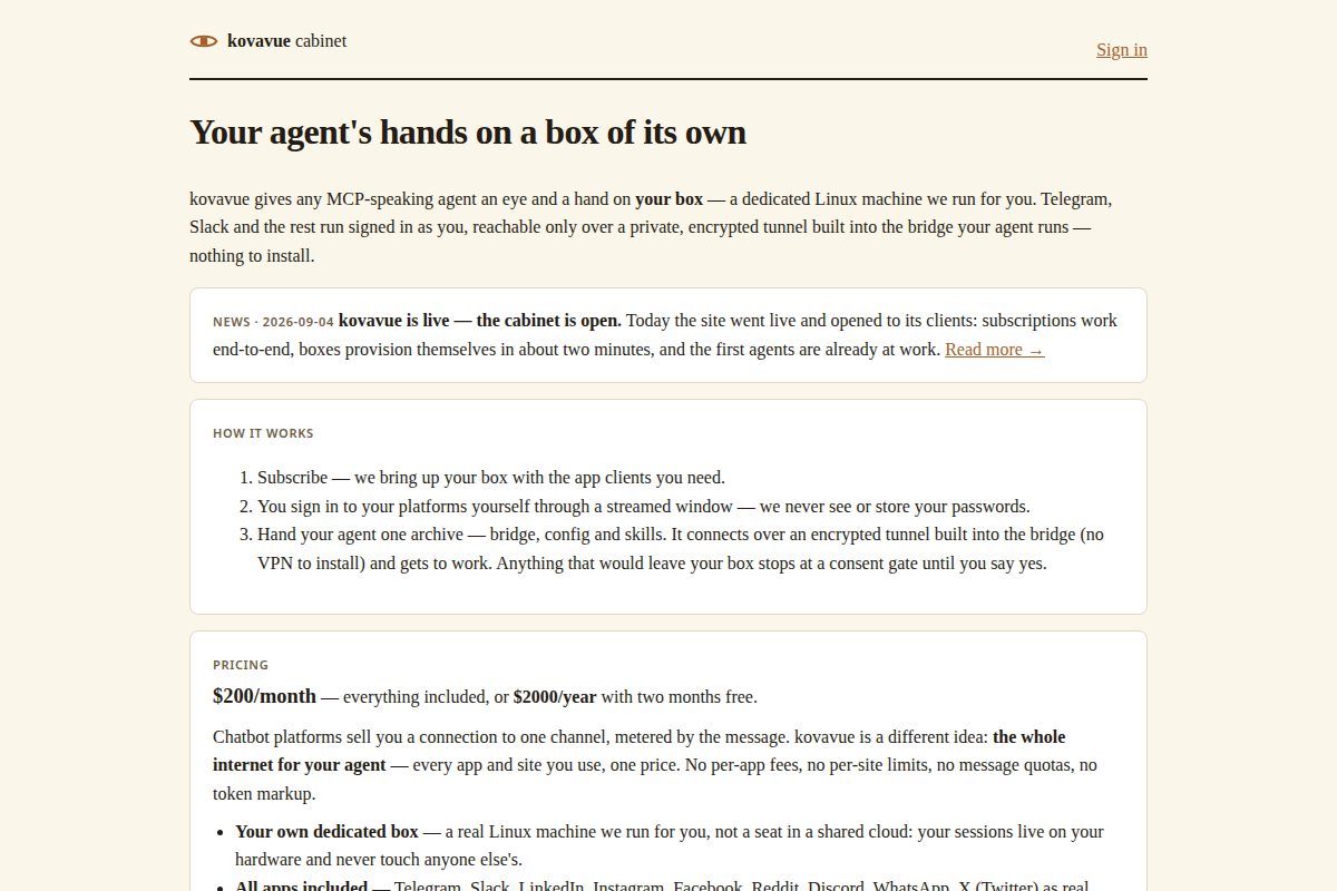 kovavue screenshot