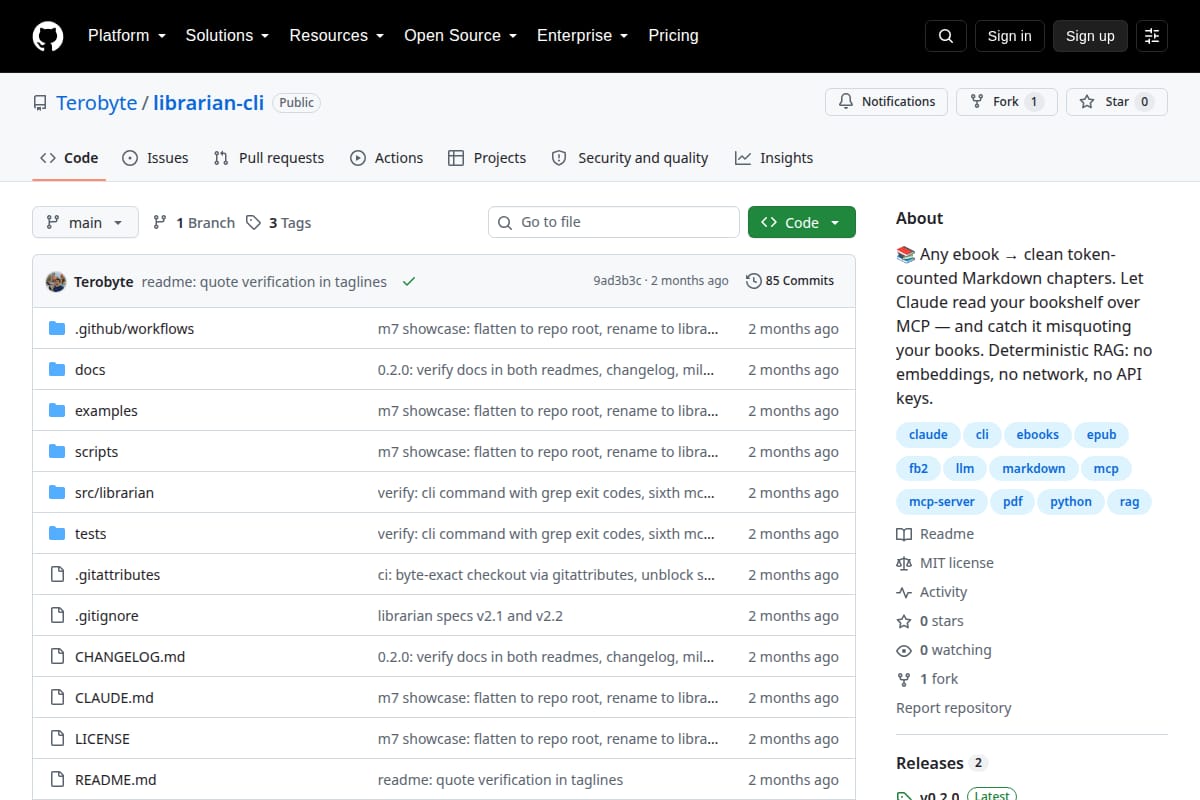 Librarian – Local eBook-to-Markdown pipeline with MCP and quote checking thumbnail