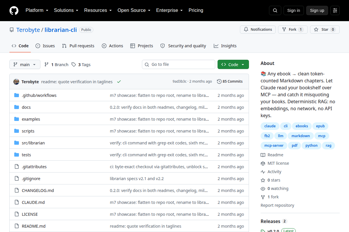 Librarian – Local eBook-to-Markdown pipeline with MCP and quote checking screenshot