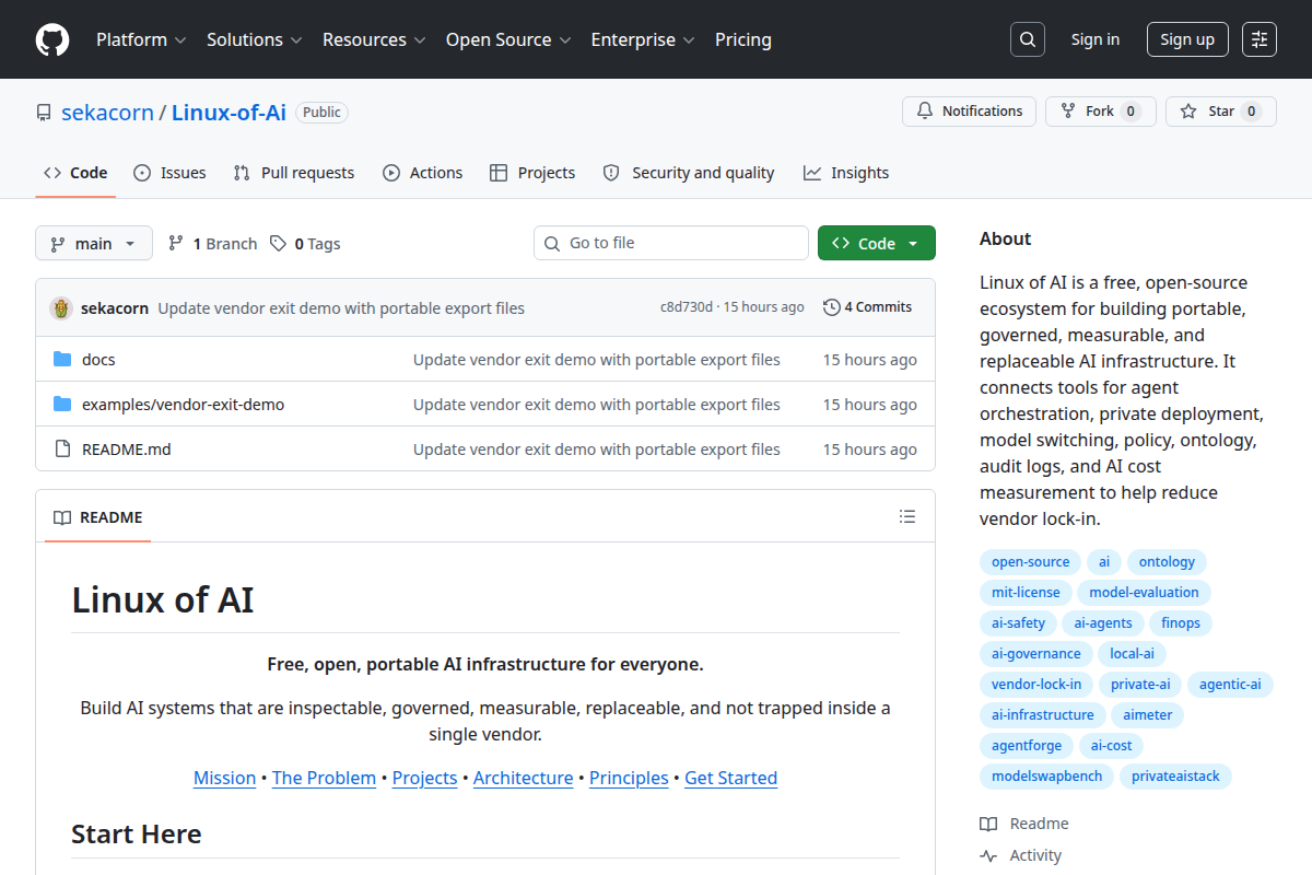 Linux of AI screenshot
